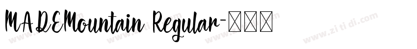 MADEMountain Regular字体转换